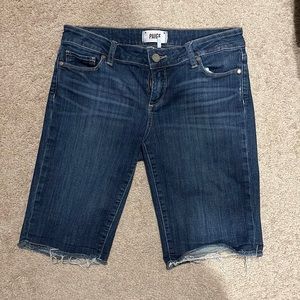 Paige long denim shorts